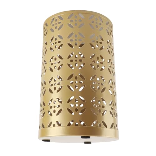 CHICIRIS Stilvoller Rostsicherer Metall -Regenschirmhalter für Home -Eingang, Compact Hollow Kupfermuster Regenschirm Ständer für Büro, Premium Pulverbeschichtete Regenschirm Organizer (Gold #13) von CHICIRIS