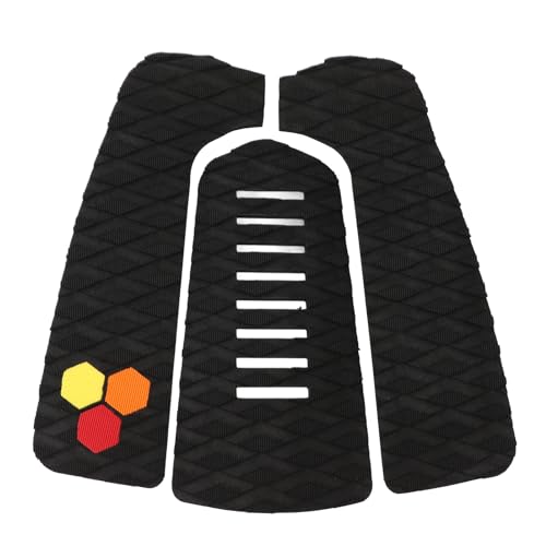 CHICIRIS Surf -Deck -Traktionspad Langlebiger Anti Schlupf Griff für Yacht Longboard Paddleboard 3 Pack (Black) von CHICIRIS