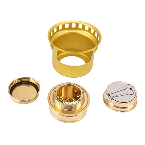 CHICIRIS Tragbarer Alkohol -Rucksackofen, Aluminiumlegierschale, Kupferofenkern, Zum Kochen, Braten, Heißer Topf, Hauseinrichtung Im Freien (GOLD) von CHICIRIS