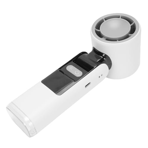 CHICIRIS Tragbarer Handheld Lüfter Mini USB Wiederaufladbarer Taschenlüfter mit 100 -Geschwindigkeits -einstellbarem LED Display für Travel Camping Office (WHITE) von CHICIRIS