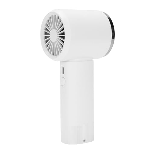 CHICIRIS Tragbarer Handheld -Lüfter Wiederaufladbarer Persönlicher Lüfter 199 Gear Windgeschwindigkeit 5000 -mAh Akku mit Digitaldisplay für Reisecamping Im Freien (WHITE) von CHICIRIS