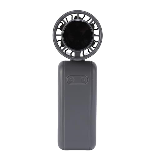 CHICIRIS Tragbarer Handheld-Lüfter mit Bürstenlosen Motor 5-Geschwindigkeitsstufen 90 Einstellbare Eingebauter Ständerhalsriemen für das Pendeln Im Freien Im Freien (GREY) von CHICIRIS
