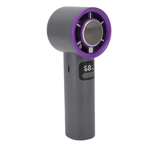 CHICIRIS Tragbarer Handheld -Lüfteraufladbarer Mini -Schreibtisch Lüfter mit 100 Geschwindigkeits einstellbarem LED Display für Home Office Outdoor Travel (GREY) von CHICIRIS