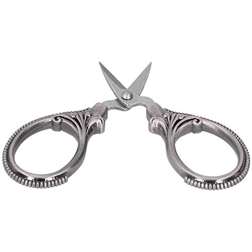 CHICIRIS Tragbares Retro -Faden -Stickerei Schere Leichtes Schneiderhandwerk für das Nähen von Scheren, Stickereien, Stickerei (GRAY) von CHICIRIS