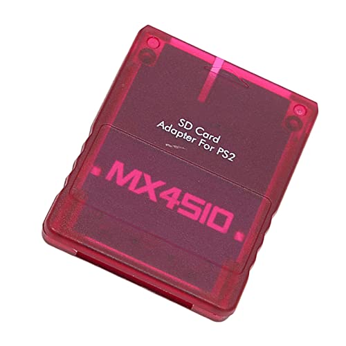 CHICIRIS Transparenter Speicherkartenadapter für die MX4SIO -Slot -Verbindung, Professionelle Leser für Speicherkarten Konsolenspiele, Fat Console (1 X Adapter) (Rot Transparent) von CHICIRIS