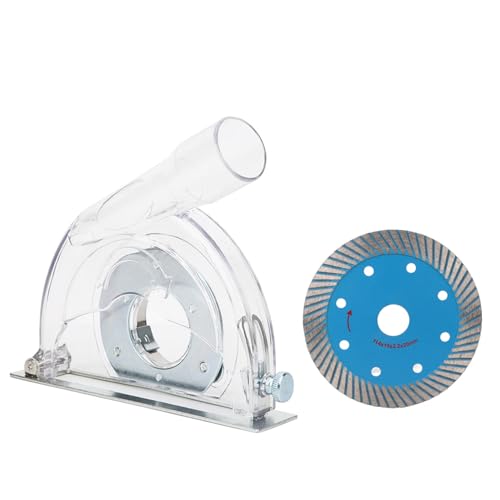 CHICIRIS Transparentes Polycarbonat-Schleifabdeckungsabdeckungskollektor B-110A Schnitthaube + 114 Disc-Hardware-Zubehör, Praktisches Werkzeug für Küchenpackungstakuumabschnitte von CHICIRIS