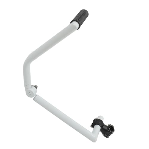 CHICIRIS Trimmer Grip Weededer Griff Gracker Griff Einstellbar 0-180 Grad Ergonomisch für die Rasengartenfarm mit Aluminiumlegierung Klammer Klemme (White) von CHICIRIS