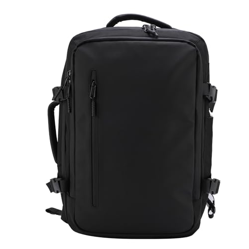 CHICIRIS Vakuum-Tragetack-Reisepaket mit Dediziertem 17,3-Zoll-Laptop-Abschnitt Regenfischmaterial für die Schnelle Inflation Deflation Store 20-22 Outfits 30L Reisegeschäft (Black) von CHICIRIS