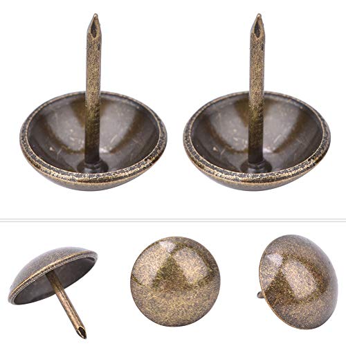 CHICIRIS Vintage Style Polstery Tacks Stud Pushpin 50pcs Verdickte Nägelstifte, Eisergrüne Bronze, Ideal für Schmuckkartons (23 * 23mm (verdickt)) von CHICIRIS