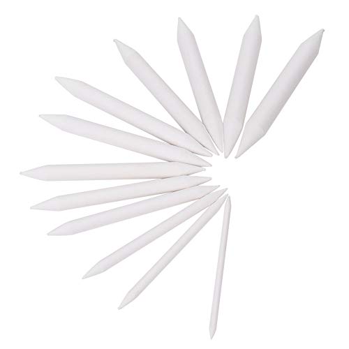 CHICIRIS Weiße Skizzen -Reib -Stift Mischstümpfe für Realistische Zeichnungs und Schattierungseffekte, 12 PCs Papierstift von CHICIRIS