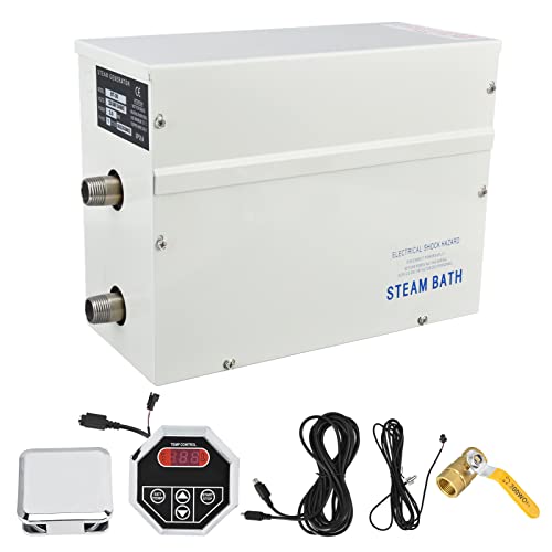 Dampfdusche Generator Kit System, 3KW Dampfgenerator Dampfdusche Automatische Entkalkung SPA Saunabad Generator Dampfbad Zubehör 220-240V von CHICIRIS