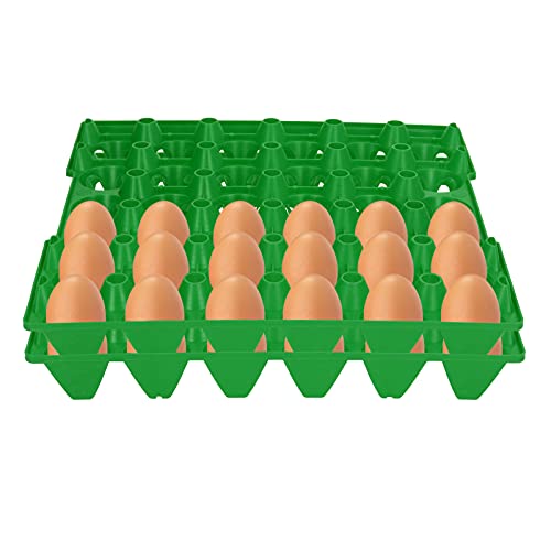 Eierkisten, 5 STÜCKE Kunststoff Eierkartons 30 Zellen Eierkisten Halter Tablett für die Lagerung Transport Home Farm Supplies(Grün) von CHICIRIS
