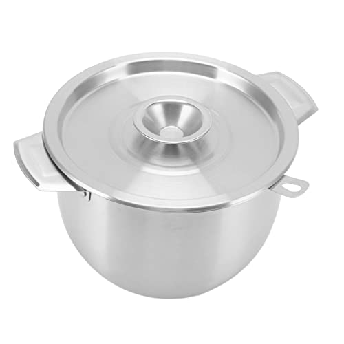 Fettbehälter mit Sieb, 2,8 L Speiseölfiltertopf Edelstahl-Küchenölbehälter mit Feinmaschigem Sieb und Deckel Zur Aufbewahrung von Bratfett(Silber) von CHICIRIS