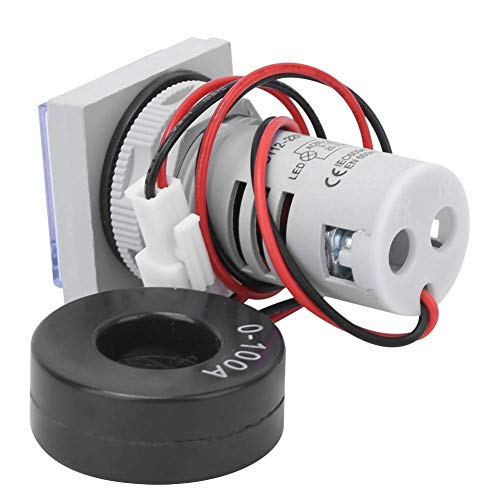 Frequenzanzeige,langlebiges Voltmeter, Wechselspannungs-Stromanzeige-Meter,Voltage Current Meter, Multifunktions-Digitalmeter Square 3-Digit Display AC Voltage Current Hertz Tester (Weiß) von CHICIRIS