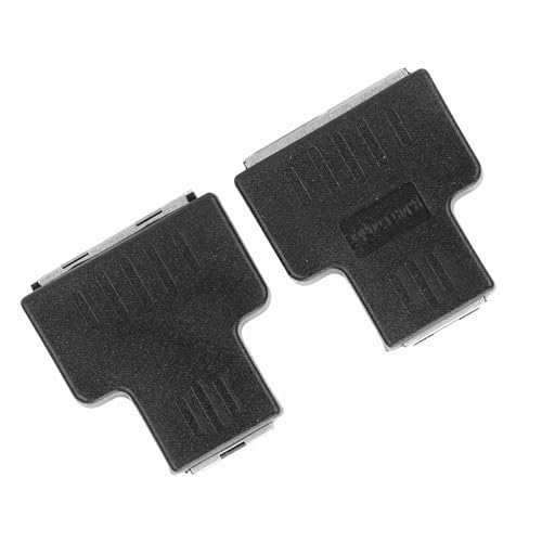 LAN Splitter Cable Extender Adapter 2PCS RJ45 für Internetdraht, 1 Bis 2 Ports Coppler für Hubs, Drahtlose Geräte ABS Schwarz (Black) von CHICIRIS