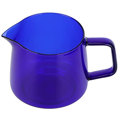 Teetasse, Robuste 9,5 cm Borosilikatglas 550 ml Glastasse für Haushaltszubehör zur Verhinderung von heißem Trinken für heißes Wasser für heißen Teekaffee(Blau) von CHICIRIS