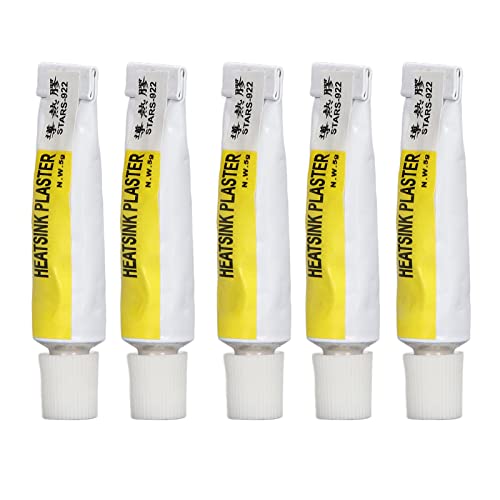 Wärmeleitpaste, weiß, Starke Bindung, 5 Stück, CPU-Wärmeleitpaste, Hitzebeständig, für 3D-Drucker für Elektrogeräte Wärmeleitpaste, weiß, Starke Bindung, 5 Stück, CPU-Wärmeleitpaste, Hitzebeständig, für 3D-Drucker für Elektrogeräte von CHICIRIS