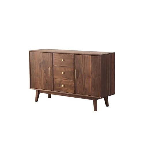 CHICKEN Sideboardschrank 140 x 40 x 85 cm Nussbaum-Esszimmerschrank, moderner Aufbewahrungstisch for die Veranda, Sofa-Rückenmöbel for das Wohnzimmer Buffetschrank Mit Stauraum von CHICKEN