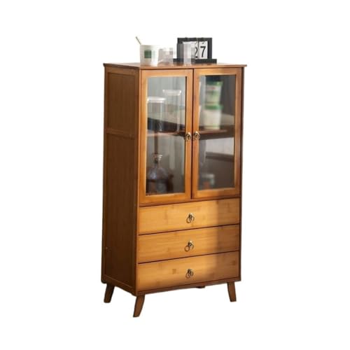 CHICKEN Sideboardschrank Einfacher Haus-ESS-Seitenschrank, Küchenschrank, Wohnzimmer, Retro-Lagerschrank Buffetschrank Mit Stauraum(XXL:60CMX29X110CM) von CHICKEN