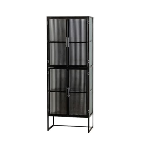 CHICKEN Sideboardschrank Einfacher Wohnzimmer-Glasschrank, Foyer, Eingangsbereich, Schrank, Zuhause, Eisen, Küchen-Sideboard Buffetschrank Mit Stauraum(S:60CMX38.5CMX161CM) von CHICKEN