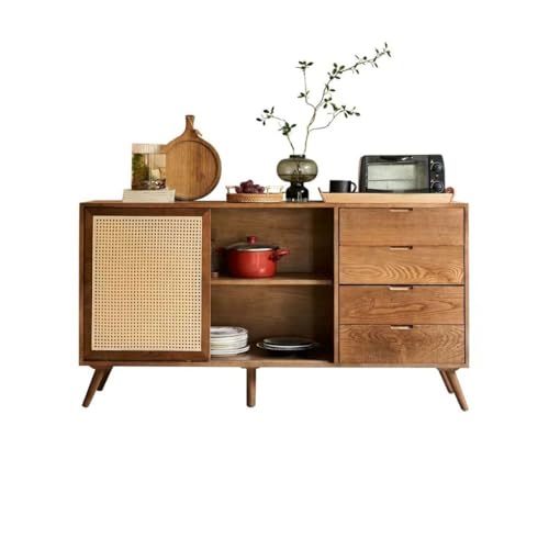 CHICKEN Sideboardschrank Einfaches Sideboard Aus Massivem Rattan Im Blockhaus-Stil, Aufbewahrungsschrank, Küchenschrank Buffetschrank Mit Stauraum CHICKEN Sideboardschrank Einfaches Sideboard Aus Massivem Rattan Im Blockhaus-Stil, Aufbewahrungsschrank, Küchenschrank Buffetschrank Mit Stauraum von CHICKEN
