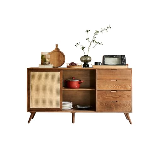 CHICKEN Sideboardschrank Japanischer Stil Home Restaurant Esszimmer Sideboard Weinschrank Küche Doppeltür Lagerschrank Wohnzimmer Teeschrank Buffetschrank Mit Stauraum von CHICKEN