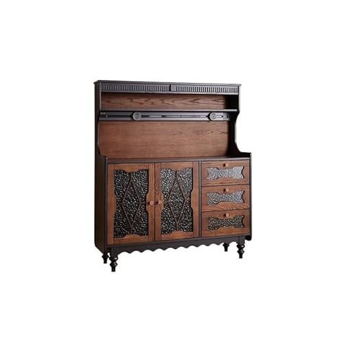 CHICKEN Sideboardschrank Massivholz Esszimmer Sideboard Wand Lagerung Schrank Multifunktionale Wohnzimmer Esszimmer Sideboard Buffetschrank Mit Stauraum von CHICKEN