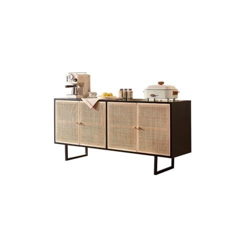CHICKEN Sideboardschrank Nordic Dining Sideboard Rack Viertüriger Schubladenstil Home Küchenaufbewahrungsschrank mit Tür Weinschrank Vitrine Buffetschrank Mit Stauraum von CHICKEN