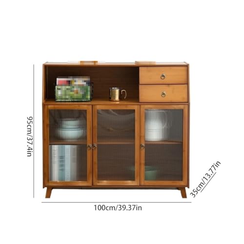 CHICKEN Sideboardschrank Nordische Retro-Sideboard-Schränke, Einfache Küchenschränke, Wohnzimmer, Multifunktionale Lagerschränke Buffetschrank Mit Stauraum von CHICKEN