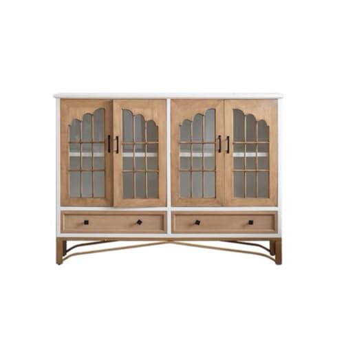 CHICKEN Sideboardschrank Retro-Eingangsschrank, Gewölbter Arbeitszimmerschrank, Hotel-Weinschrank, Mehrschichtiger Lagerschrank Buffetschrank Mit Stauraum(A,S:150CMX40CMX110CM) von CHICKEN