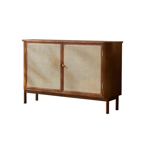CHICKEN Sideboardschrank Sideboard aus Rattan aus Holz, moderner Teeschrank for die Wohnküche, Wandschrank for das Wohnzimmer Buffetschrank Mit Stauraum von CHICKEN