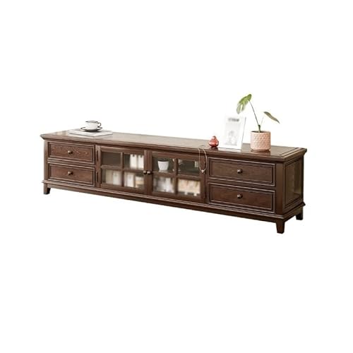 CHICKEN TV-Konsole Massivholz TV Schrank Wohnzimmer Home Wandschrank Retro Lagerschrank Wohnzimmer-TV-Ständer von CHICKEN