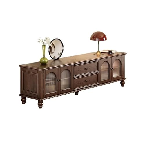 CHICKEN TV-Konsole Retro Massivholz TV Schrank Couchtisch Wohnzimmer Home Modern Bodenschrank Wohnzimmer-TV-Ständer(2m) von CHICKEN