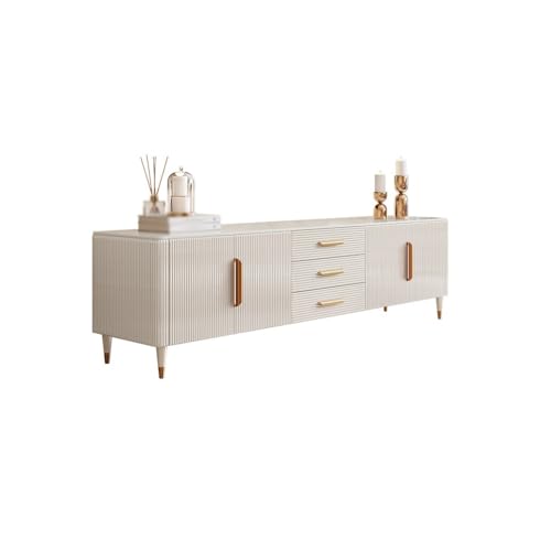 CHICKEN TV-Konsole Rock Board Couchtisch TV-Schrank Moderner weißer Wandschrank, geeignet for Firmenwohnzimmer Wohnzimmer-TV-Ständer von CHICKEN