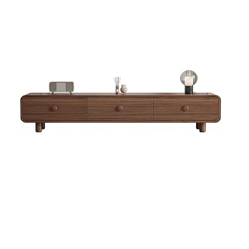CHICKEN TV-Konsole Walnussfarbener TV-Schrank, Couchtisch, modernes Wohnzimmer, Zuhause, kleine Wohnung, Boden-TV-Schrank Wohnzimmer-TV-Ständer(160x30x38cm) von CHICKEN