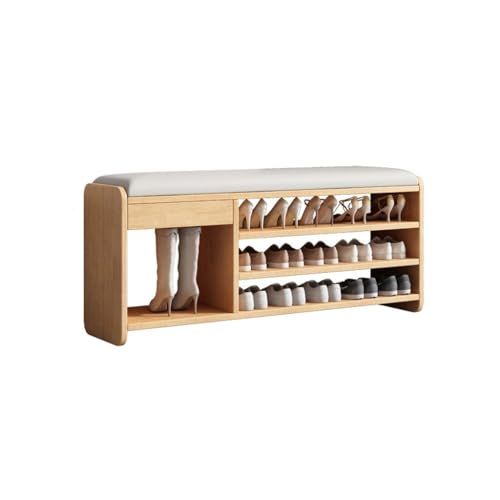 Schuhbank Schuhwechselhocker, Schuhhocker for die Haustür, Schuhschrank for Eingangstür, weiche Taschenbank, mehrschichtiges Schuhregal Schuhregal FüR Den Eingangsbereich(A) von CHICKEN