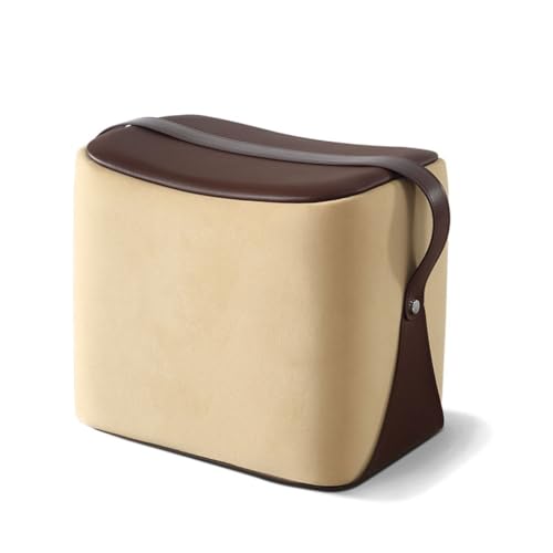 Schuhbank Schuhwechselhocker for den Hauseingang, weiche Tasche, niedriger Hocker, Wohnzimmer-Sofahocker mit tragbarer Größe: 17 Zoll Schuhregal FüR Den Eingangsbereich(A) von CHICKEN