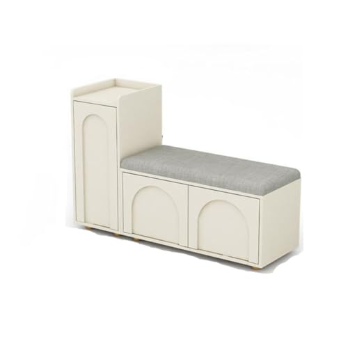 Schuhbank Schuhwechselhocker zu Hause, kleine Wohnungstür, Schuhschrank integrierter Hocker, Wohnzimmer-Schuhhocker Schuhregal FüR Den Eingangsbereich(L80cm) von CHICKEN