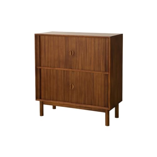 Sideboardschrank Chinesisches Sideboard aus Massivholz, Rollladen, bewegliche Tür, Lagerschrank, Retro-Eingangsschrank, Heimküchen-Dekorationsschrank Buffetschrank Mit Stauraum von CHICKEN