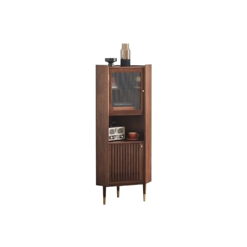 Sideboardschrank Massivholz-Eckschrank for Wohnzimmer, helles Luxus-Eckregal aus schwarzem Walnussholz, Eckregal for Zuhause, Esszimmer, Eckschrank, Sideboard Buffetschrank Mit Stauraum Sideboardschrank Massivholz-Eckschrank for Wohnzimmer, helles Luxus-Eckregal aus schwarzem Walnussholz, Eckregal for Zuhause, Esszimmer, Eckschrank, Sideboard Buffetschrank Mit Stauraum von CHICKEN