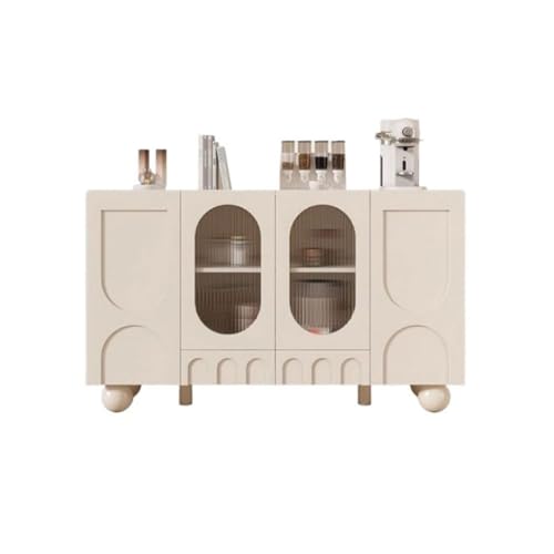 Sideboardschrank Modernes, Schlichtes Sideboard Im Cremefarbenen Stil, Wandschrank, Wohnzimmer, Teeschrank, Heimschrank Buffetschrank Mit Stauraum(L:160CMX40CMX86CM) von CHICKEN