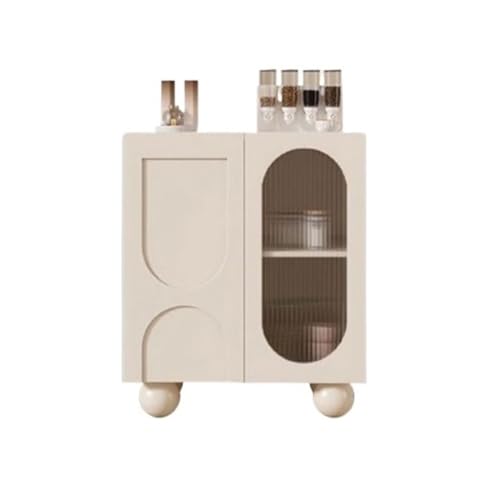 Sideboardschrank Modernes, Schlichtes Sideboard Im Cremefarbenen Stil, Wandschrank, Wohnzimmer, Teeschrank, Heimschrank Buffetschrank Mit Stauraum(S:80CMX40CMX86CM) von CHICKEN