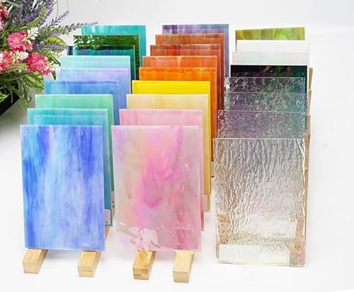 CHICSHIS 26 Blätter Funkelnde Irideszente Buntglasplatten Set, Undurchsichtige Schimmernde Kunstglasplatten für Mosaik DIY Glas Bastelprojekte, 10.16x15.24 cm CHICSHIS 26 Blätter Funkelnde Irideszente Buntglasplatten Set, Undurchsichtige Schimmernde Kunstglasplatten für Mosaik DIY Glas Bastelprojekte, 10.16x15.24 cm von CHICSHIS
