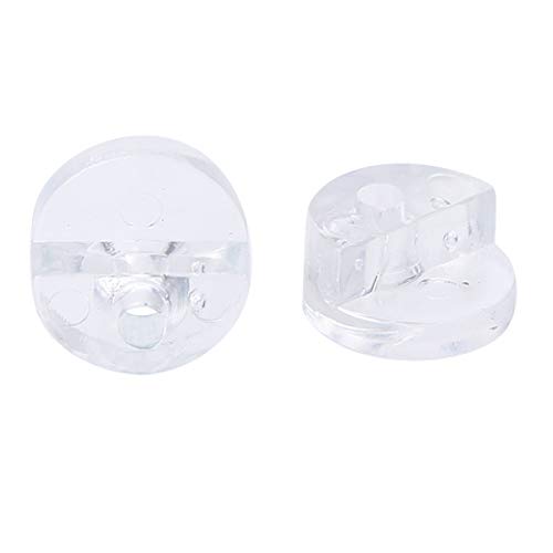 CHICTRY 100 Stück Glas Clips Glasklemme Transparent Glas Halterung Spiegelclips Glashalter Glasscheibenhalter Kunststoff für Glasplatte 21,13MM 13 x 4mm One Size von CHICTRY