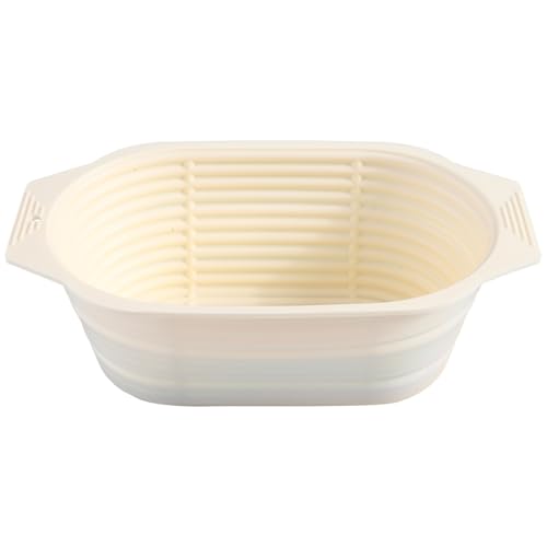CHICTRY Silikon Banneton Brot Proofing & Backkorb - Klappbare Saurdough Proofing Korb Schüsseln für Handwerker Bäcker Oval Beige Einheitsgröße CHICTRY Silikon Banneton Brot Proofing & Backkorb - Klappbare Saurdough Proofing Korb Schüsseln für Handwerker Bäcker Oval Beige Einheitsgröße von CHICTRY