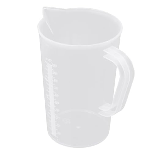 CHICTRY Wasserkrug aus Kunststoff Wasserkaraffe mit Skala Saftkrug 450ML / 700ML / 1L / 2L / 3L / 5L Kühlschrankkrug für kaltes Wasser Milch Tee Transparent D 1L von CHICTRY