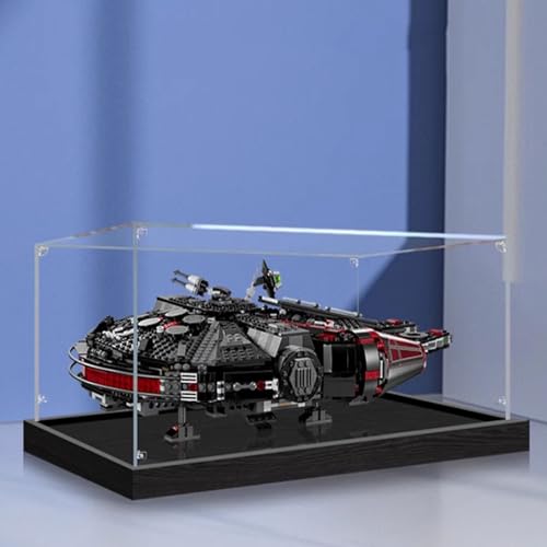 Acryl-Displaybox für Lego 75389 Dark Millennium Falcon Modellbausatz, transparente Acrylbox zum Präsentieren von Puppen, staubdichte Displaybox (nur Box) (3 mm) von CHIFENMS