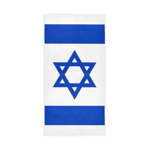 CHIFIGNO Handtuch mit israelischer Flagge, saugfähig, weich, Küchentücher, dekorative Badetücher für Badezimmer, Spa, Fitnessstudio, Sport, 76,2 x 38,1 cm, Blau und Weiß von CHIFIGNO