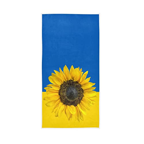 CHIFIGNO Sonnenblume, Ukrainische Flagge, weiches großes Handtuch, Badetuch für Badezimmer, Hotel, Fitnessstudio, Spa, 76,2 x 38,1 cm von CHIFIGNO