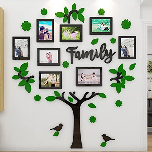 3D Wandtattoo Baum DIY Familie Wandaufkleber Fotorahmen Baum Wandsticker Wanddeko Deko Kinderzimmer Schlafzimmer Sofa Hintergrund Kunst Sticker von CHIGUO